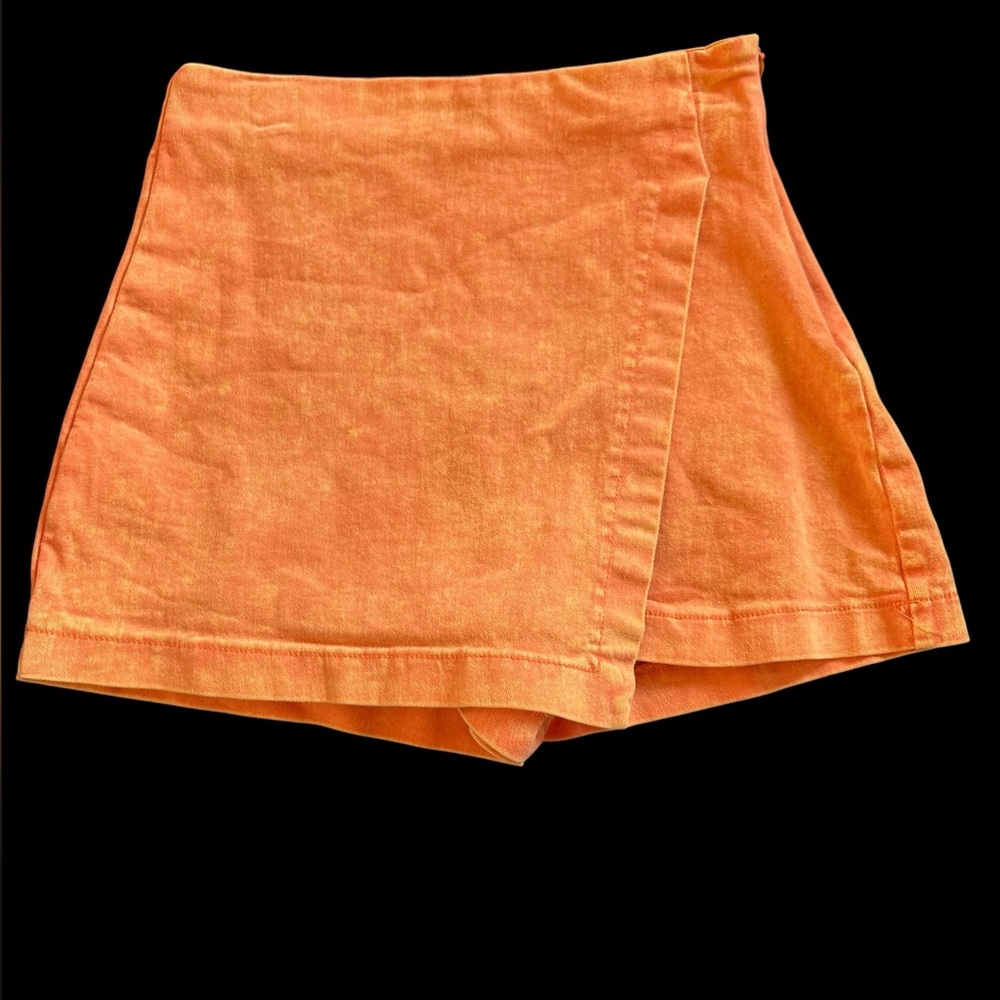 Flying tomato distressed Orange Jean Skort small